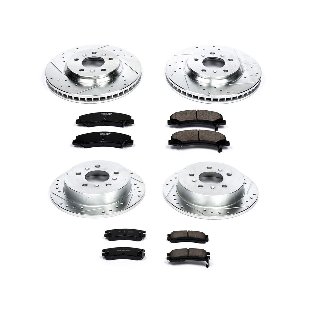 PowerStop K1438 - Z23 Drilled and Slotted Brake Rotors and Pads Kit