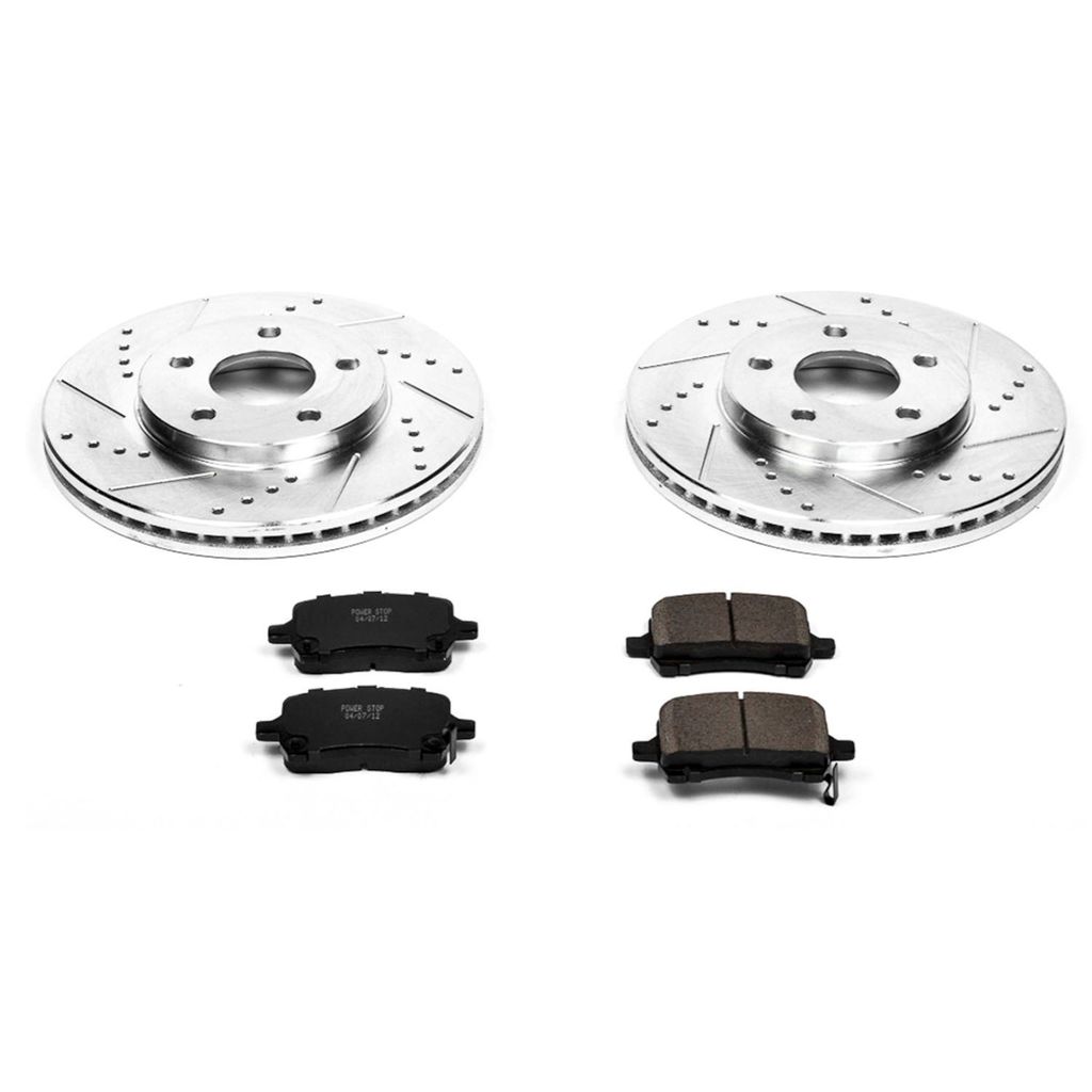 PowerStop K1448 - Z23 Drilled and Slotted Brake Rotors and Pads Kit