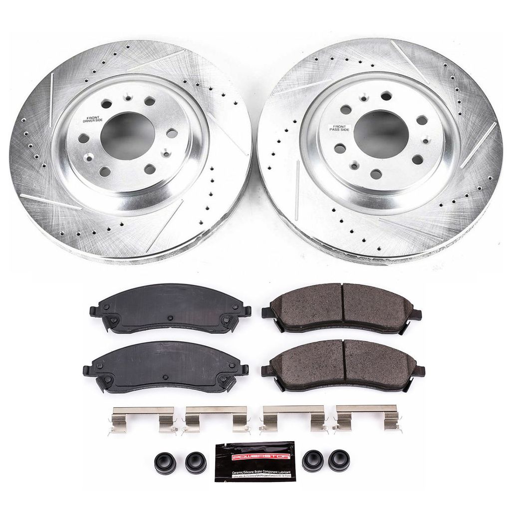 PowerStop K1449 - Z23 Drilled and Slotted Brake Rotors and Pads Kit