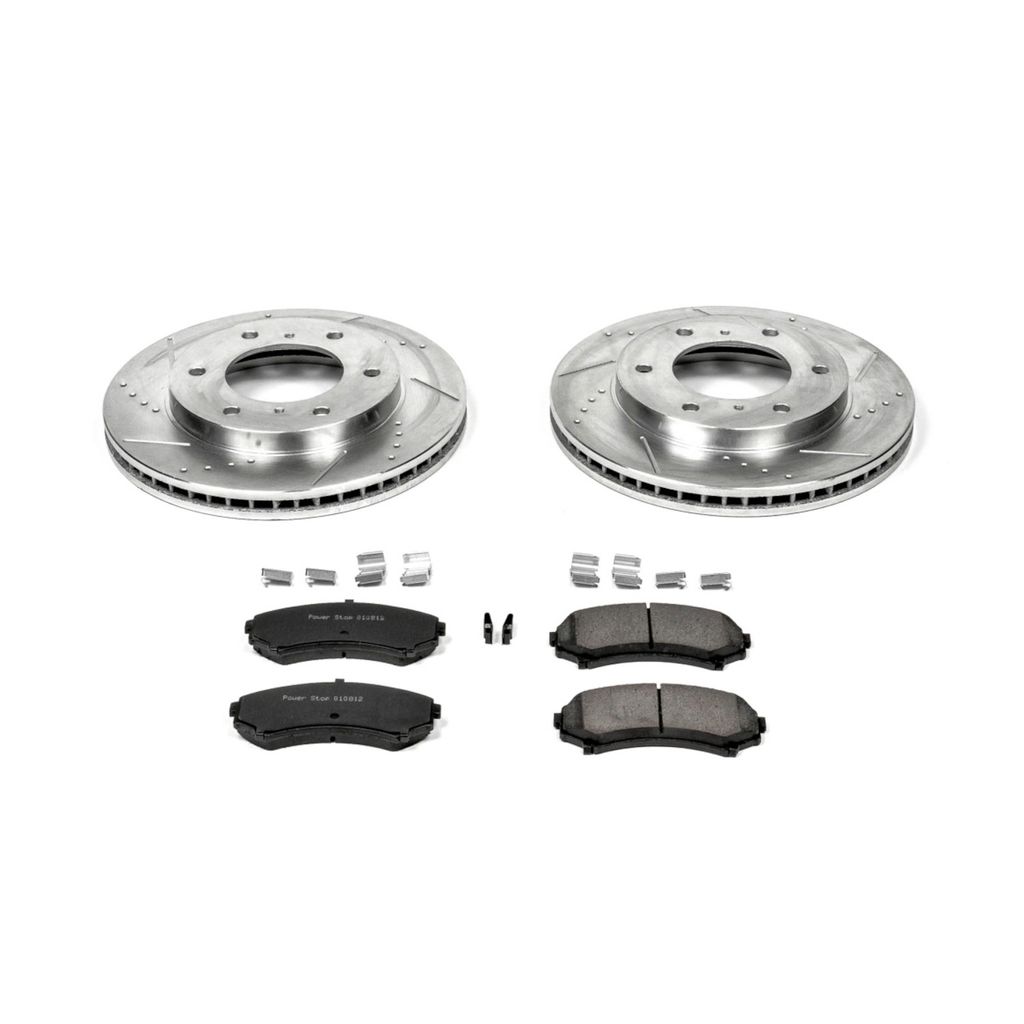 PowerStop K148 - Z23 Drilled and Slotted Brake Rotors and Pads Kit