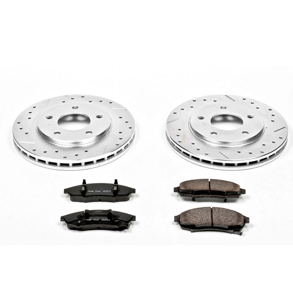 PowerStop K1498 - Z23 Drilled and Slotted Brake Rotors and Pads Kit