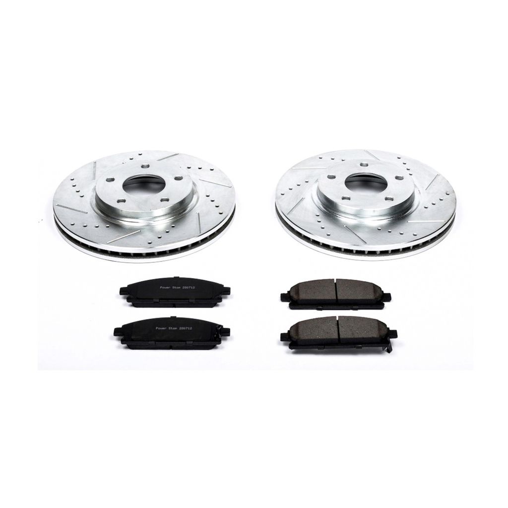 PowerStop K150 - Z23 Drilled and Slotted Brake Rotors and Pads Kit