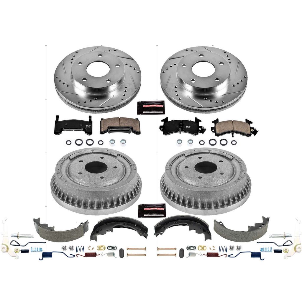 PowerStop K15050DK - Z23 Drilled and Slotted Brake Pad, Rotor, Drum, and Shoe Kit