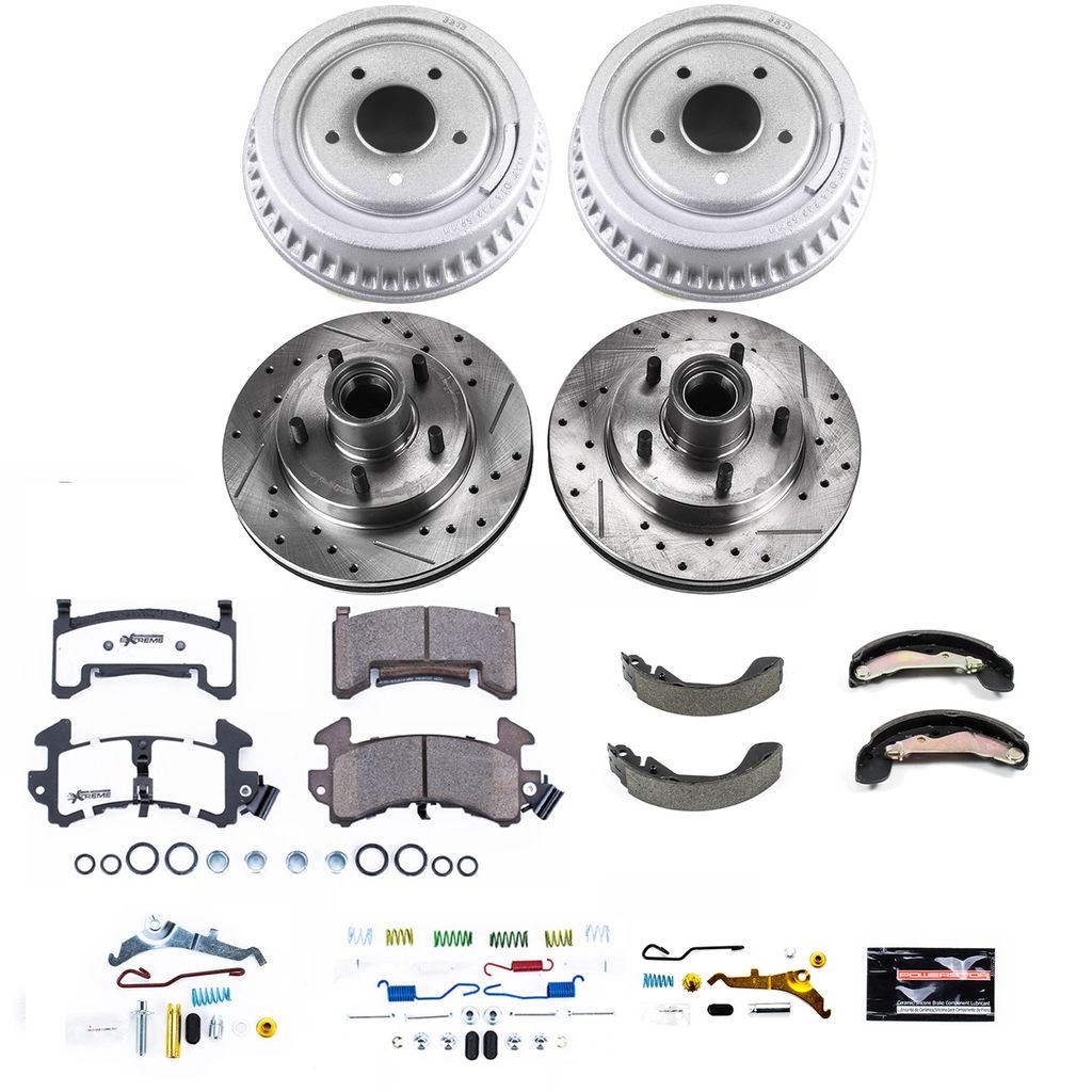 PowerStop K15051DK-26 - Z26 Drilled and Slotted Brake Pad, Rotor, Drum, and Shoe Kit