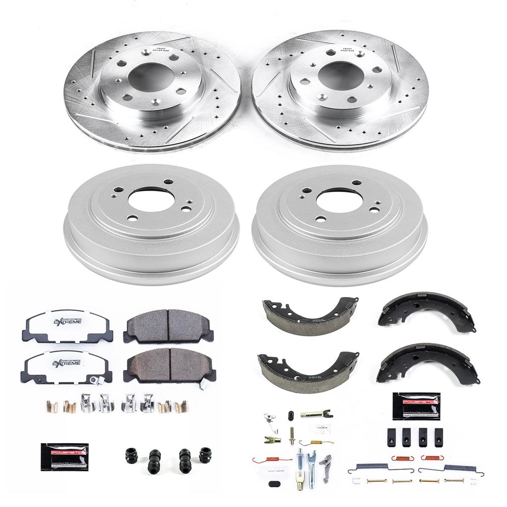 PowerStop K15085DK-26 - Z26 Drilled and Slotted Brake Pad, Rotor, Drum, and Shoe Kit