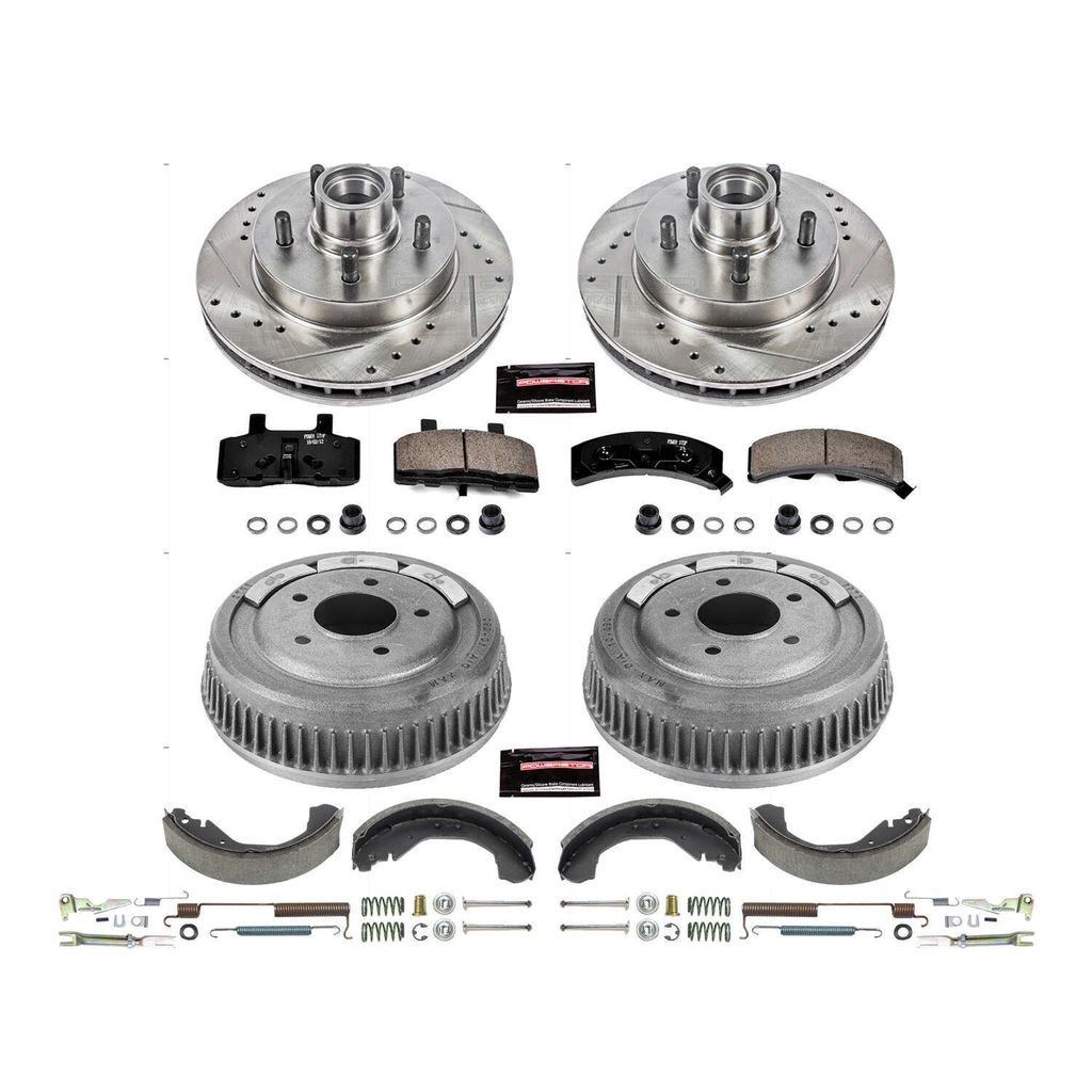 PowerStop K15138DK - Z23 Drilled and Slotted Brake Pad, Rotor, Drum, and Shoe Kit