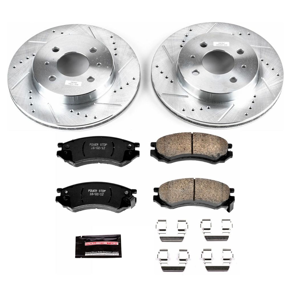 PowerStop K1515 - Z23 Drilled and Slotted Brake Rotors and Pads Kit