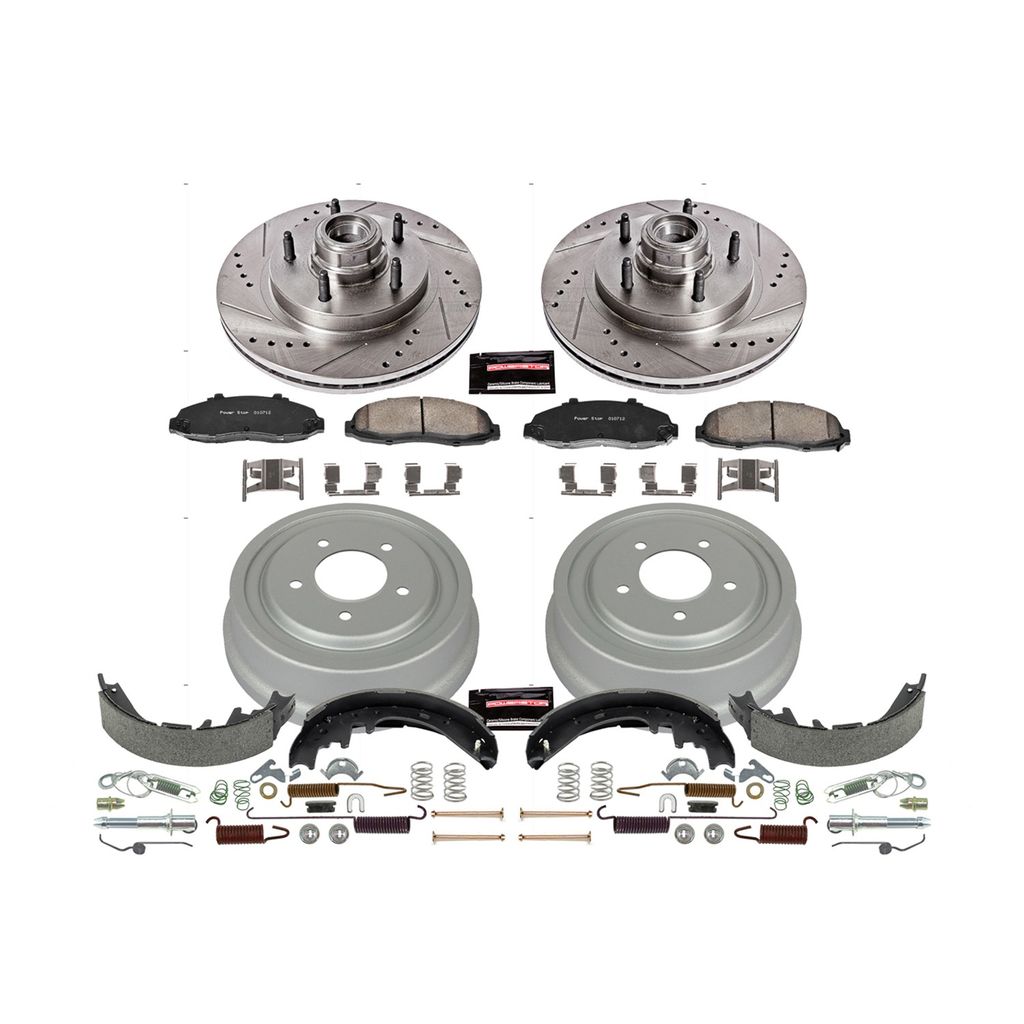 PowerStop K15175DK - Z23 Drilled and Slotted Brake Pad, Rotor, Drum, and Shoe Kit