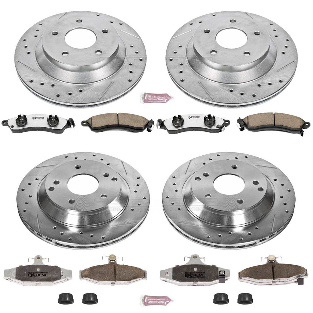 PowerStop K1518-26 - Z26 Drilled and Slotted Brake Rotors and Pads Kit