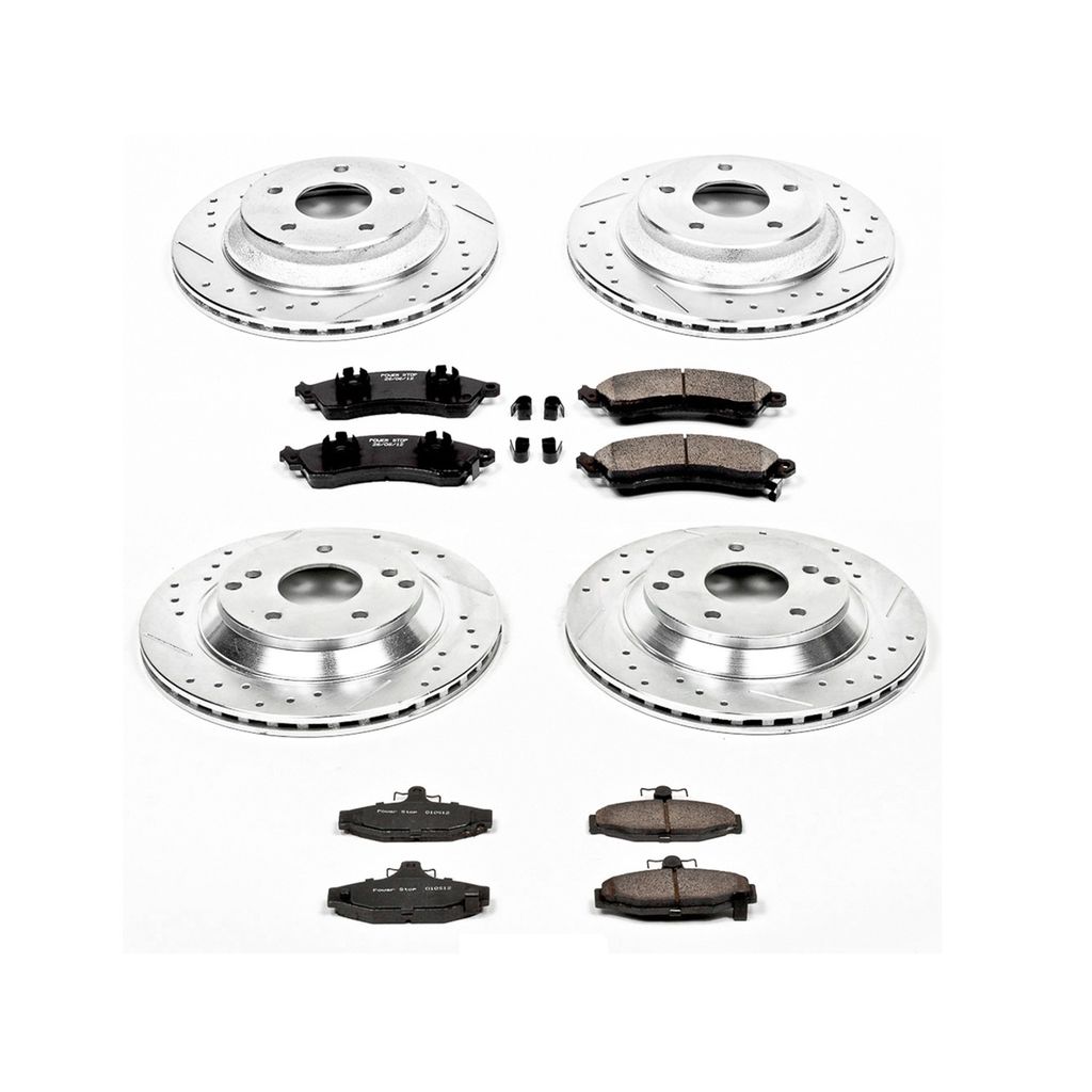 PowerStop K1518 - Z23 Drilled and Slotted Brake Rotors and Pads Kit