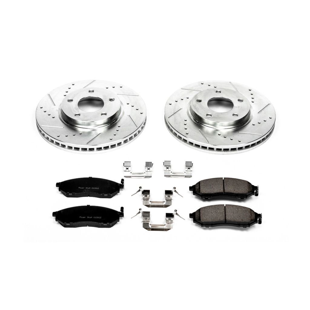 PowerStop K152 - Z23 Drilled and Slotted Brake Rotors and Pads Kit