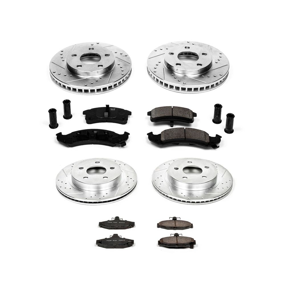PowerStop K1535 - Z23 Drilled and Slotted Brake Rotors and Pads Kit