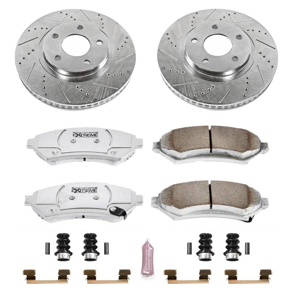 PowerStop K1542-26 - Z26 Drilled and Slotted Brake Rotors and Pads Kit