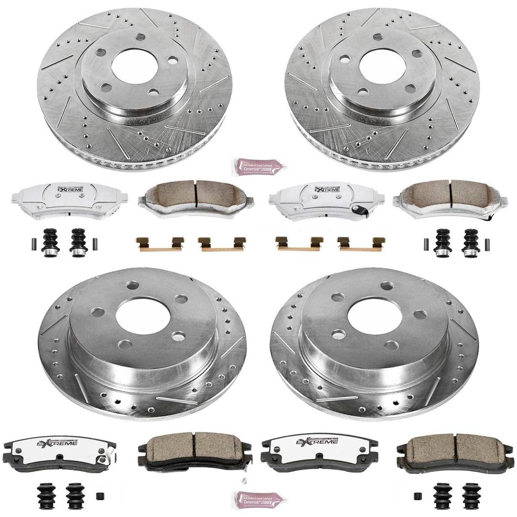 PowerStop K1544-26 - Z26 Drilled and Slotted Brake Rotors and Pads Kit