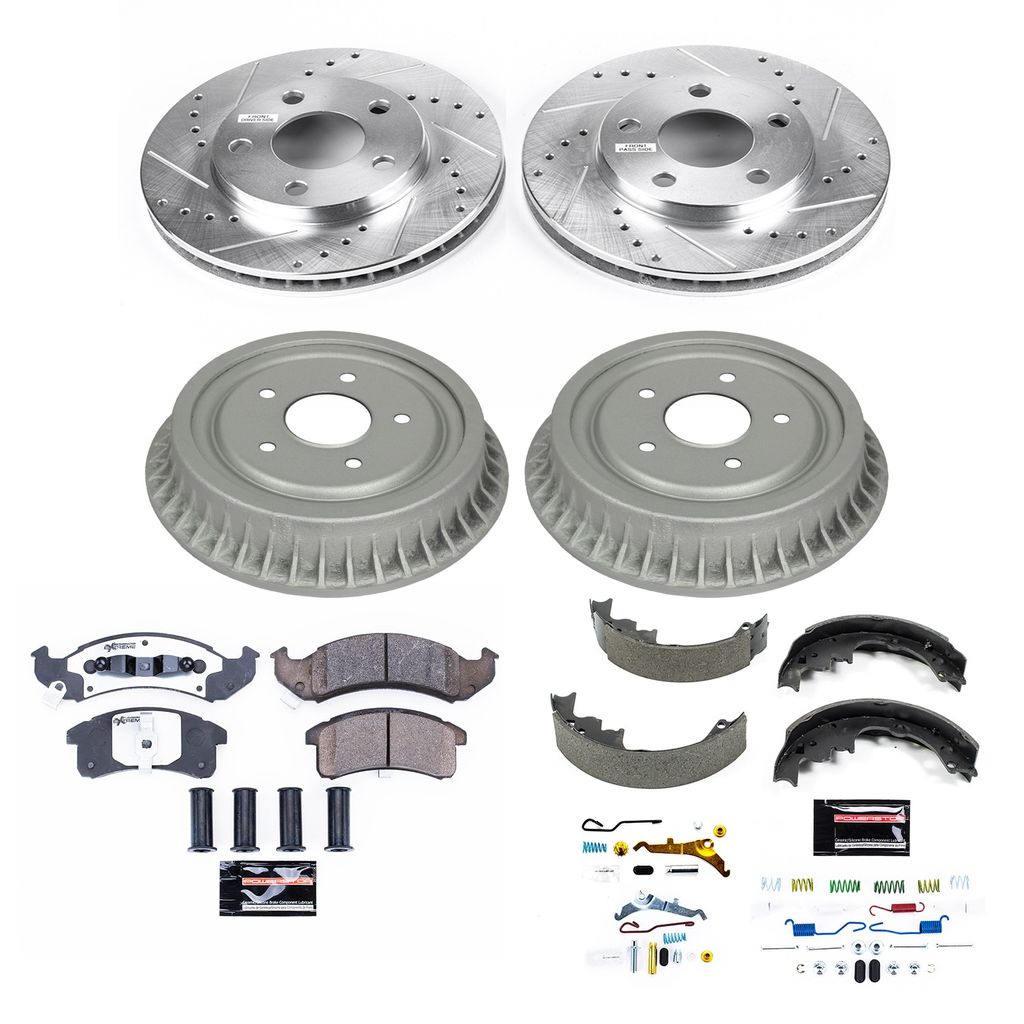 PowerStop K15441DK-26 - Z26 Drilled and Slotted Brake Pad, Rotor, Drum, and Shoe Kit