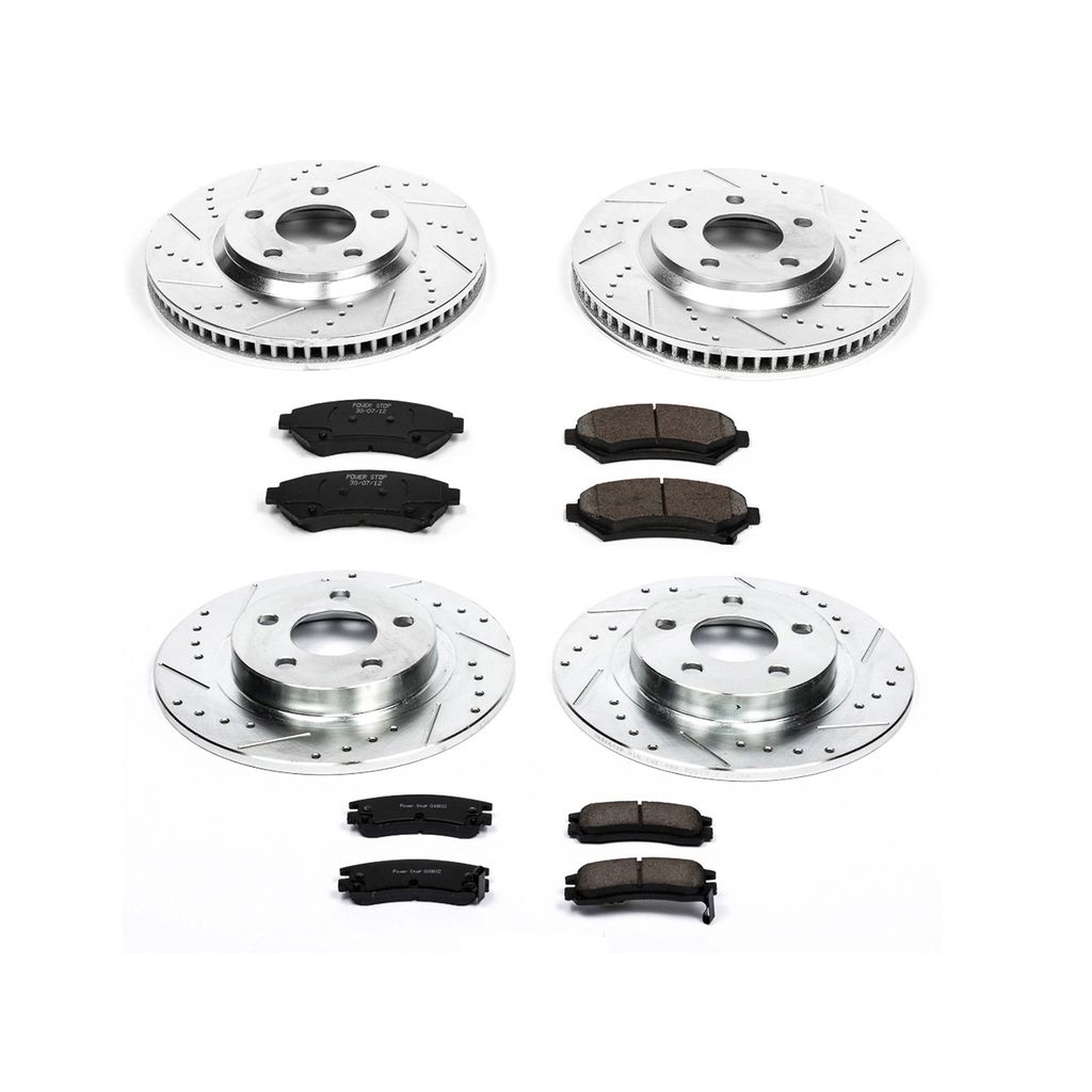 PowerStop K1545 - Z23 Drilled and Slotted Brake Rotors and Pads Kit