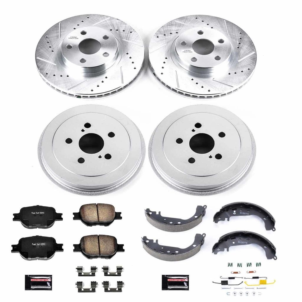 PowerStop K15464DK - Z23 Drilled and Slotted Brake Rotors and Pads Kit