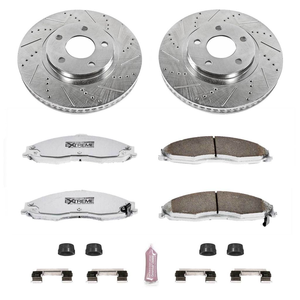 PowerStop K1547-26 - Z26 Drilled and Slotted Brake Rotors and Pads Kit