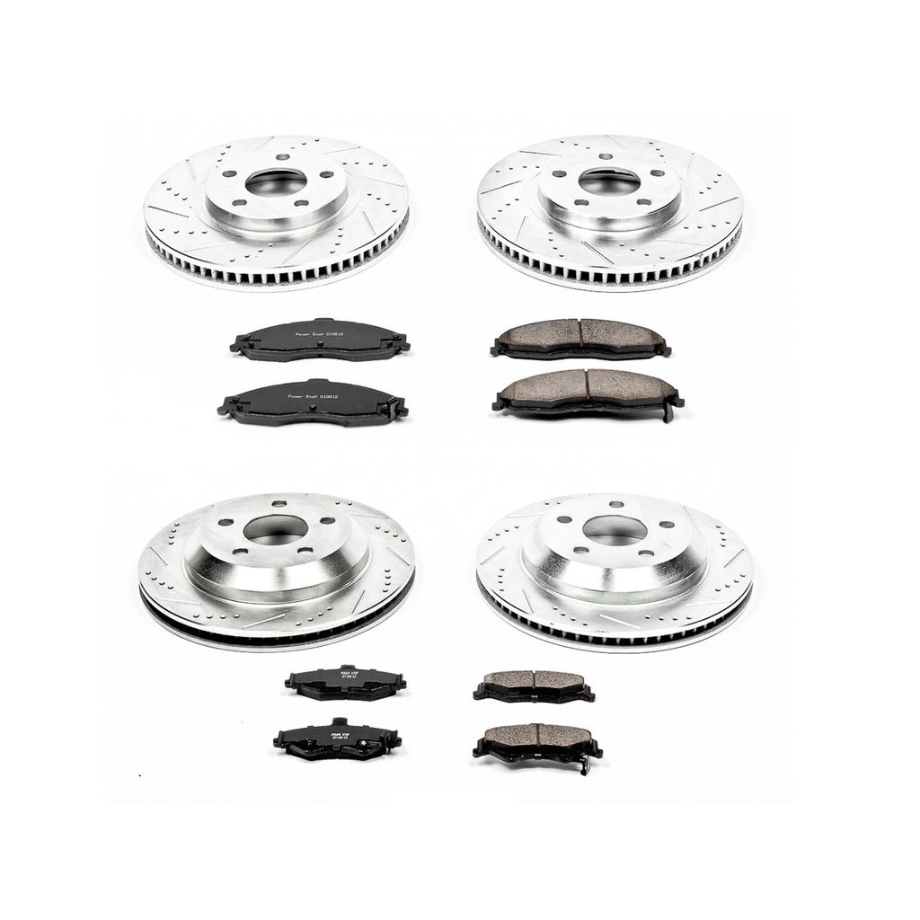 PowerStop K1548 - Z23 Drilled and Slotted Brake Rotors and Pads Kit