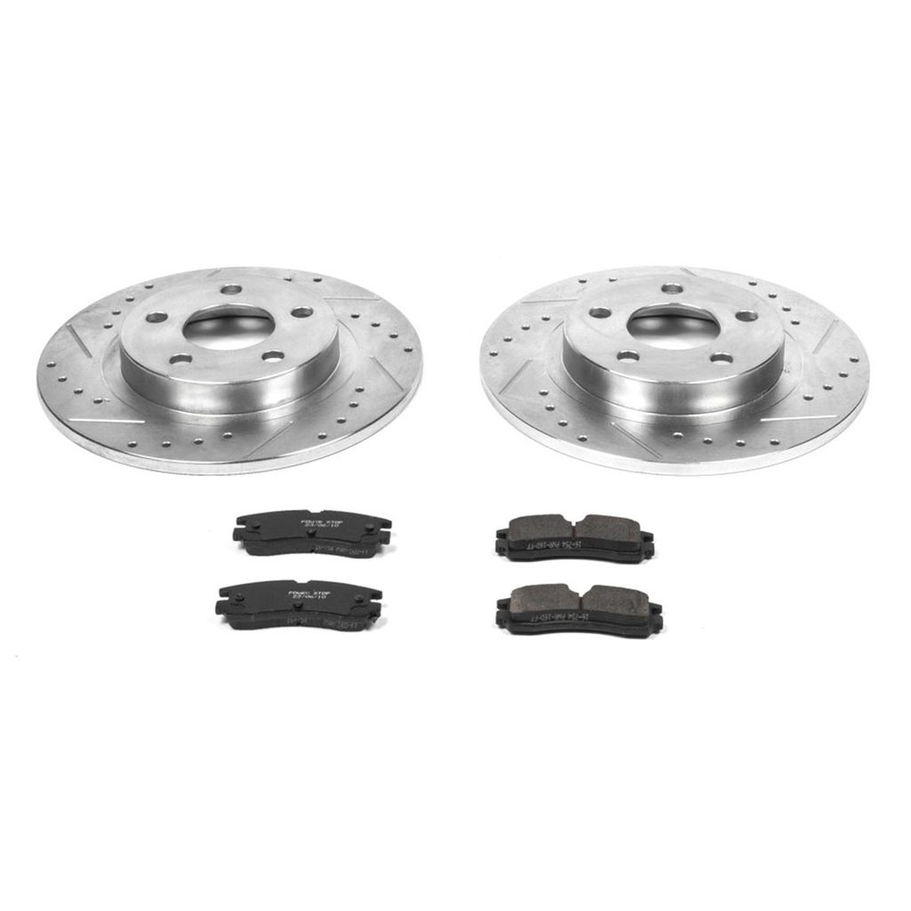 PowerStop K1567 - Z23 Drilled and Slotted Brake Rotors and Pads Kit