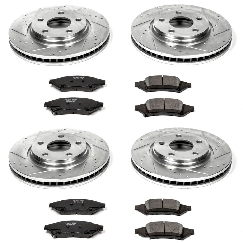 PowerStop K1587 - Z23 Drilled and Slotted Brake Rotors and Pads Kit