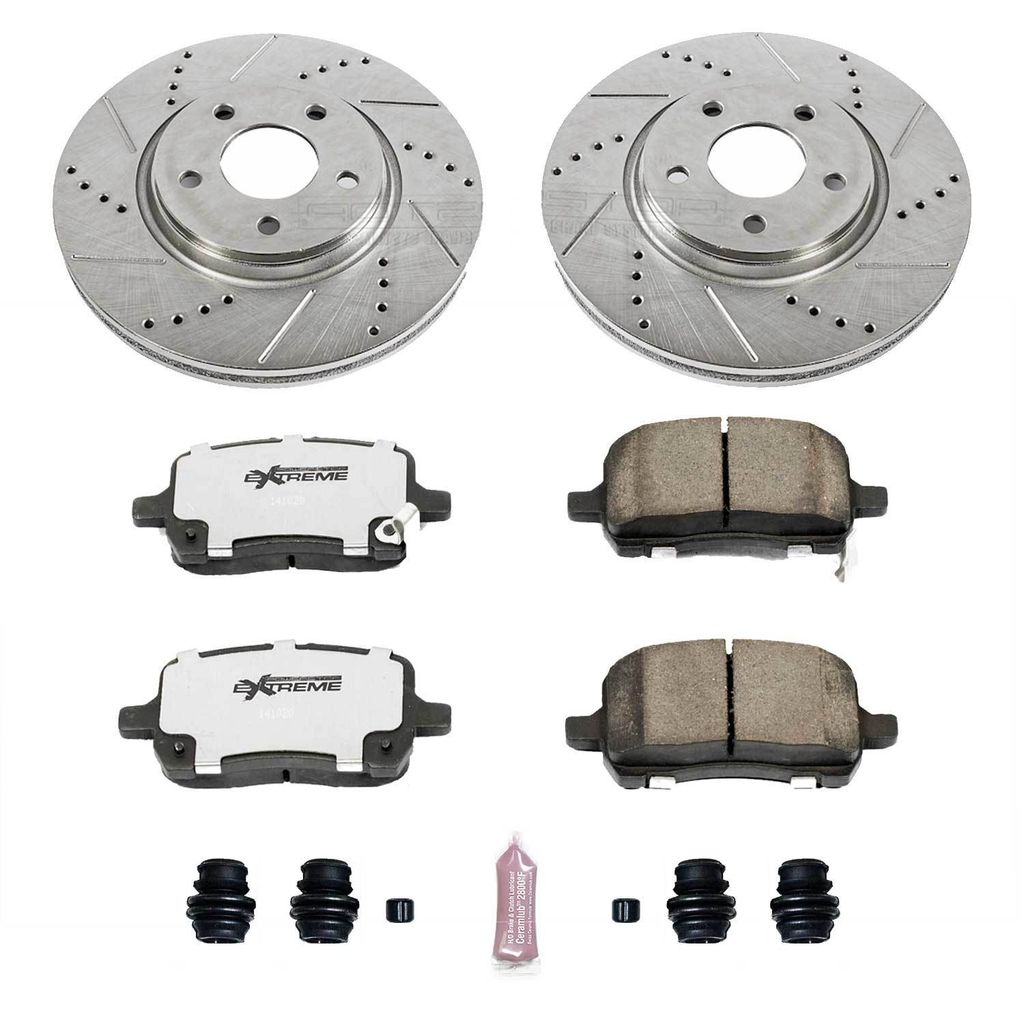 PowerStop K1610-26 - Z26 Drilled and Slotted Brake Rotors and Pads Kit