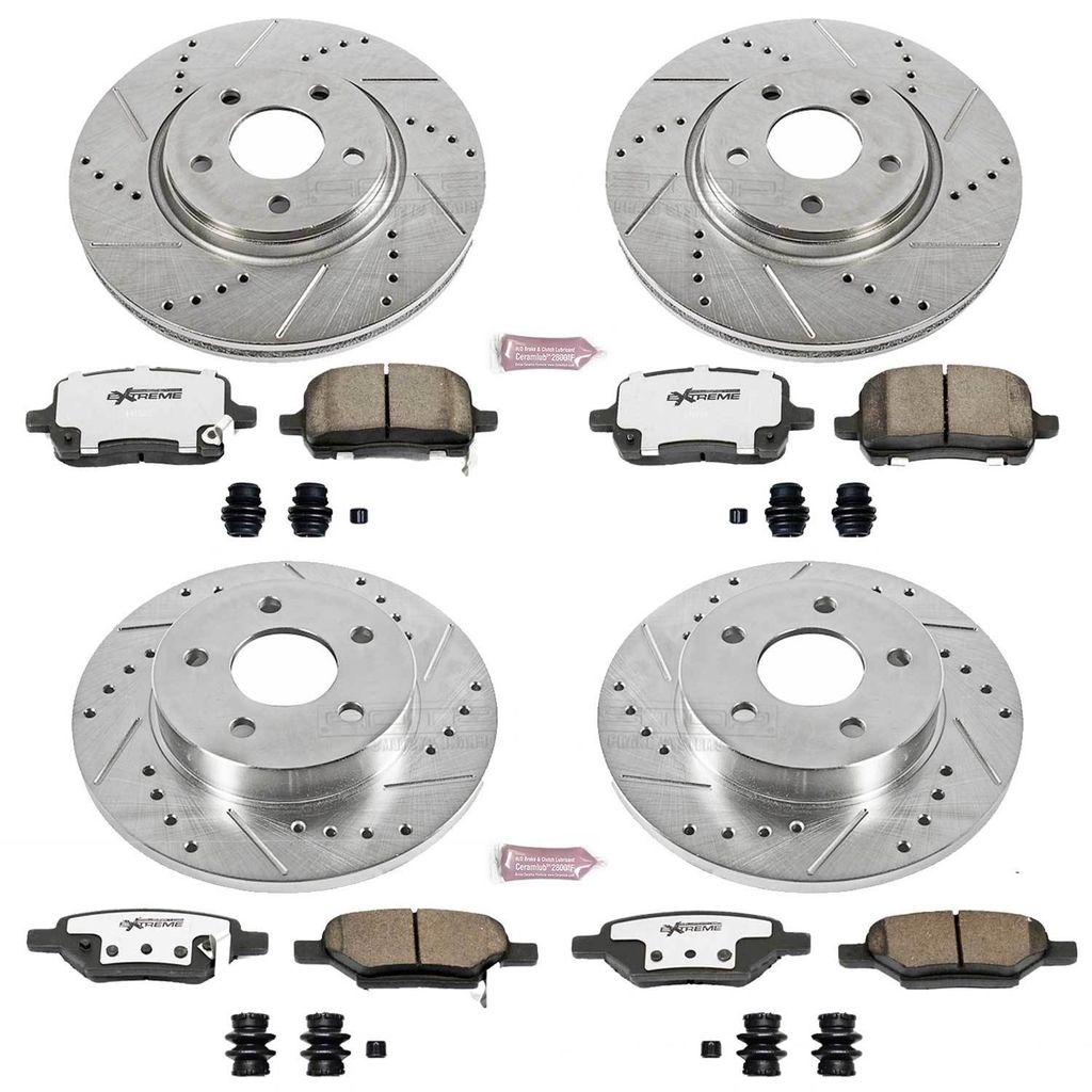 PowerStop K1612-26 - Z26 Drilled and Slotted Brake Rotors and Pads Kit