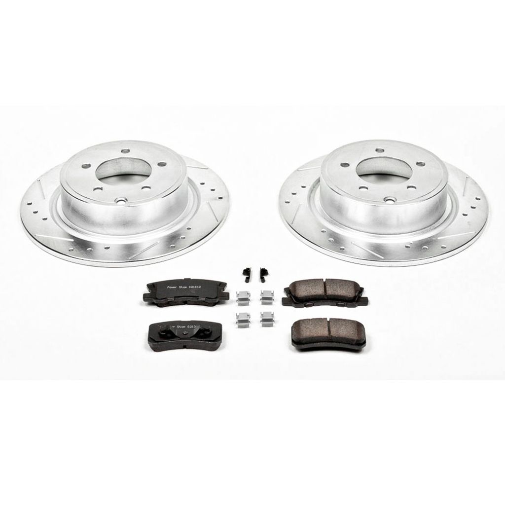 PowerStop K1630 - Z23 Drilled and Slotted Brake Rotors and Pads Kit