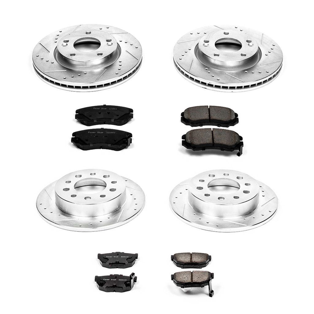 PowerStop K166 - Z23 Drilled and Slotted Brake Rotors and Pads Kit