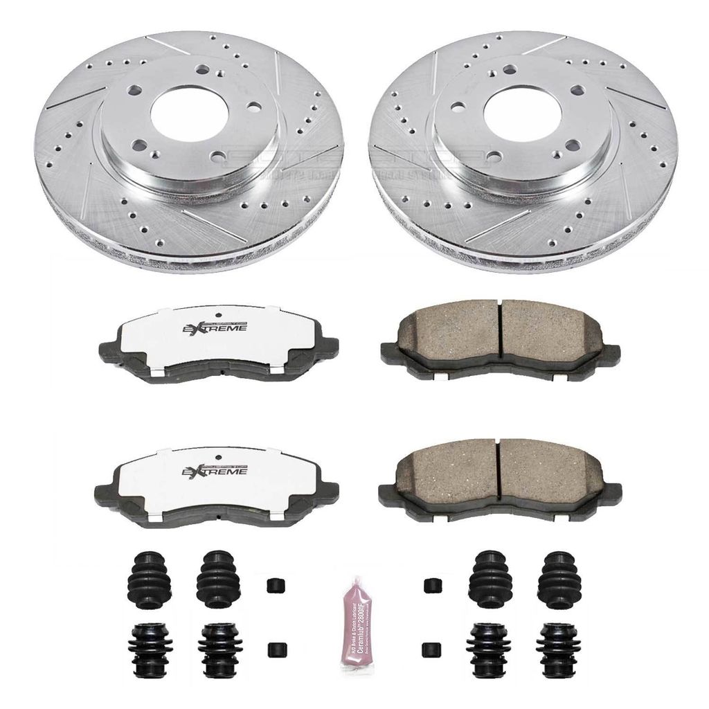 PowerStop K1678-26 - Z26 Drilled and Slotted Brake Rotors and Pads Kit
