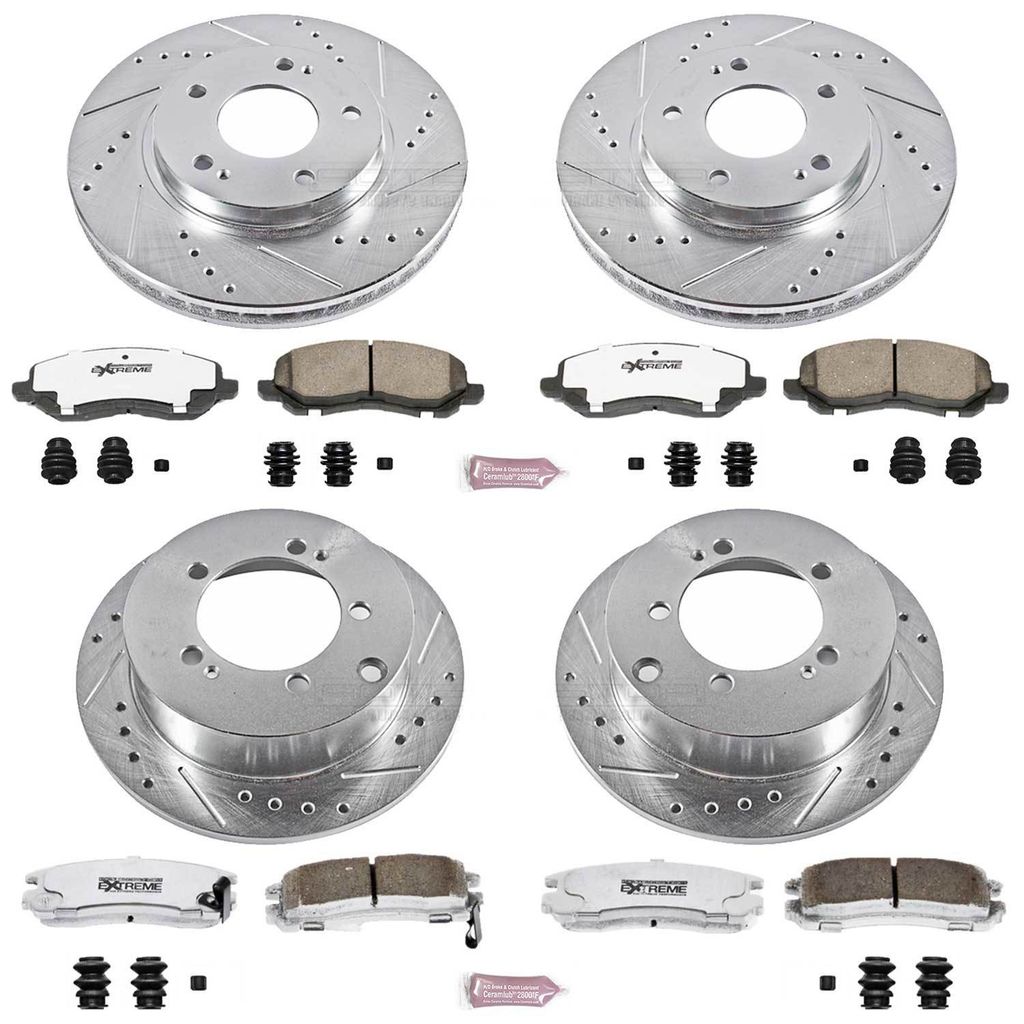 PowerStop K1683-26 - Z26 Drilled and Slotted Brake Rotors and Pads Kit