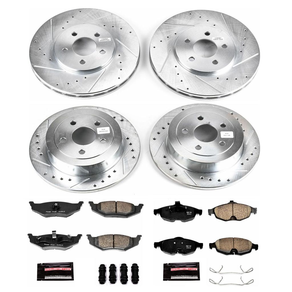 PowerStop K1685 - Z23 Drilled and Slotted Brake Rotors and Pads Kit
