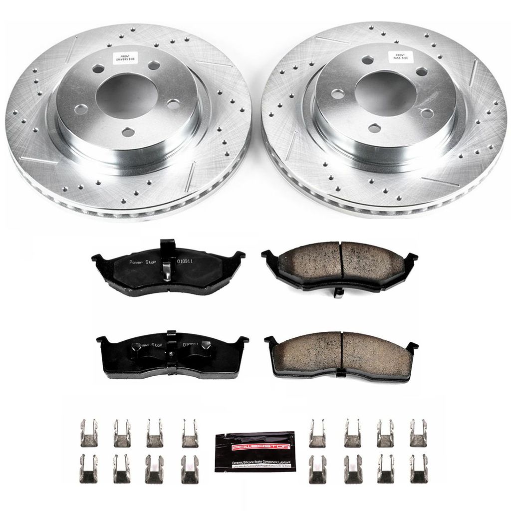 PowerStop K1692 - Z23 Drilled and Slotted Brake Rotors and Pads Kit