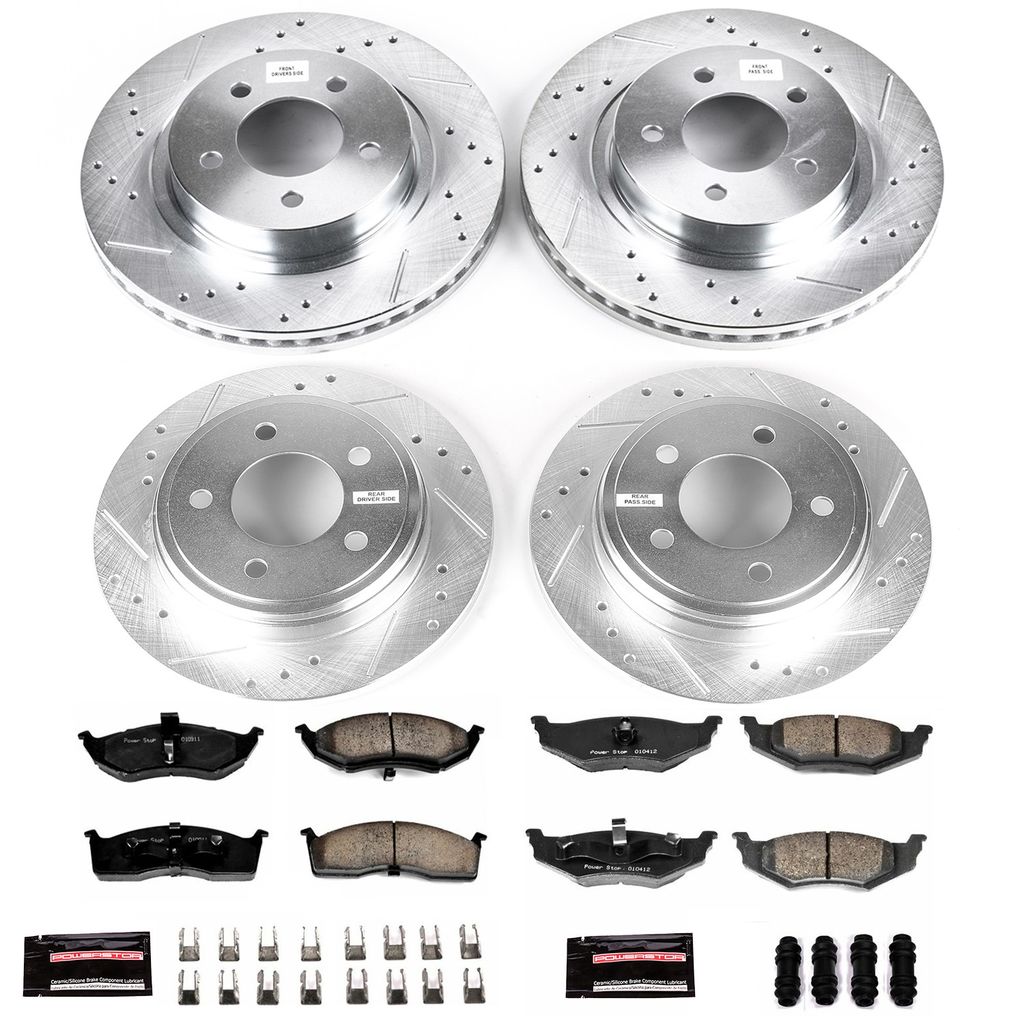 PowerStop K1693 - Z23 Drilled and Slotted Brake Rotors and Pads Kit