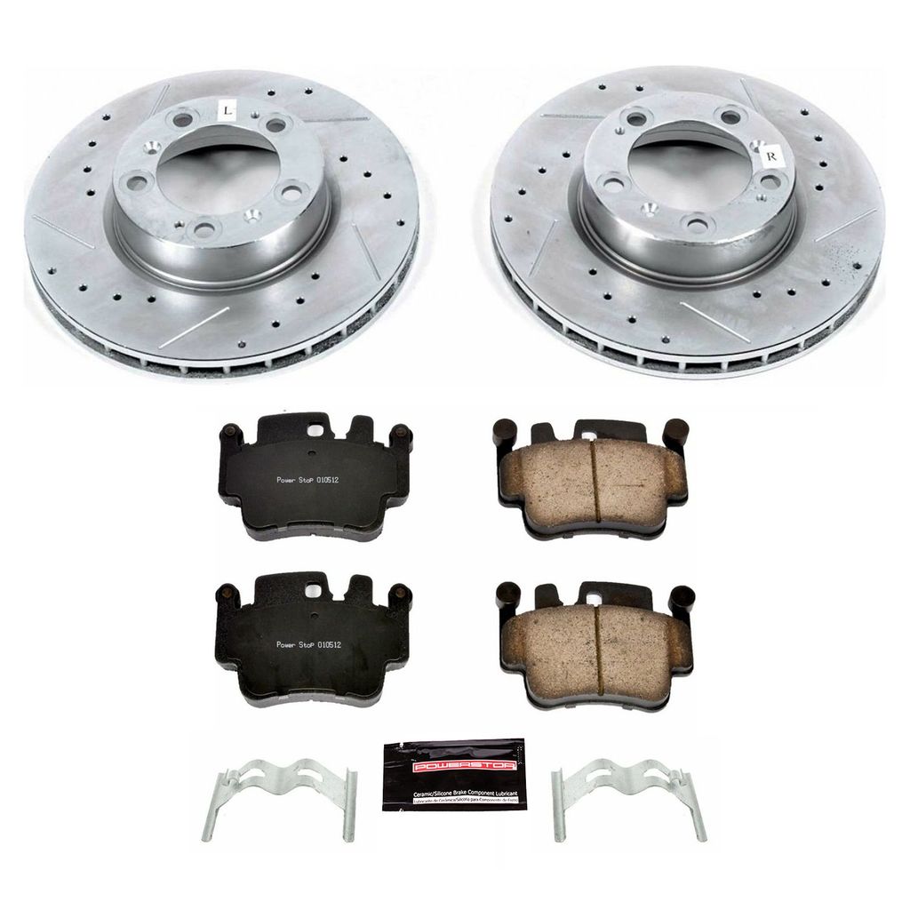 PowerStop K1698 - Z23 Drilled and Slotted Brake Rotors and Pads Kit