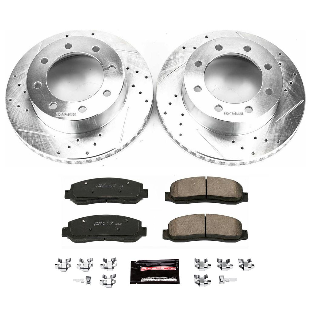 PowerStop K1781 - Z23 Drilled and Slotted Brake Rotors and Pads Kit