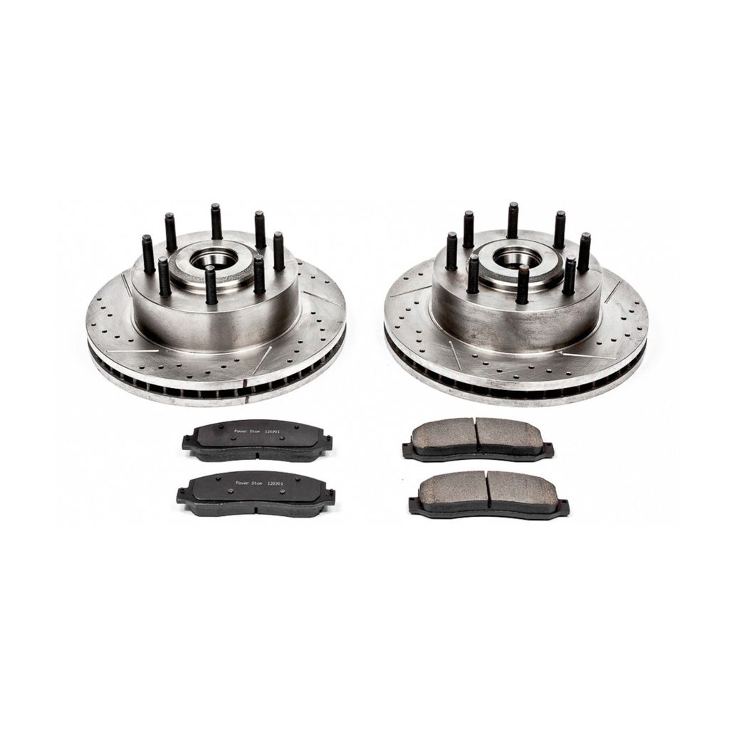 PowerStop K1796 - Z23 Drilled and Slotted Brake Rotors and Pads Kit