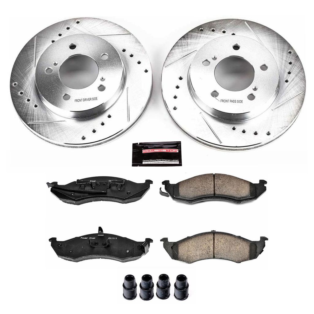 PowerStop K1823 - Z23 Drilled and Slotted Brake Rotors and Pads Kit