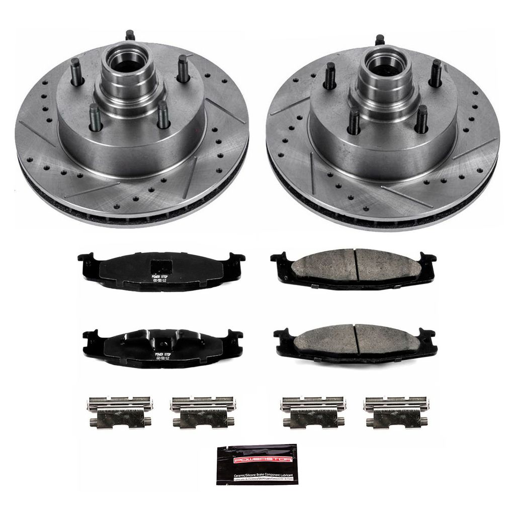PowerStop K1831 - Z23 Drilled and Slotted Brake Rotors and Pads Kit