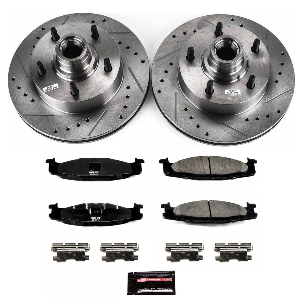 PowerStop K1832 - Z23 Drilled and Slotted Brake Rotors and Pads Kit
