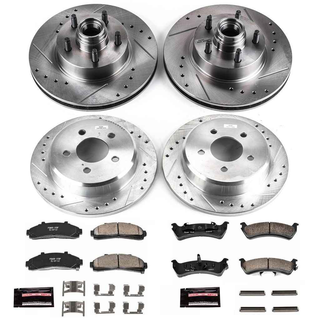 PowerStop K1855 - Z23 Drilled and Slotted Brake Rotors and Pads Kit