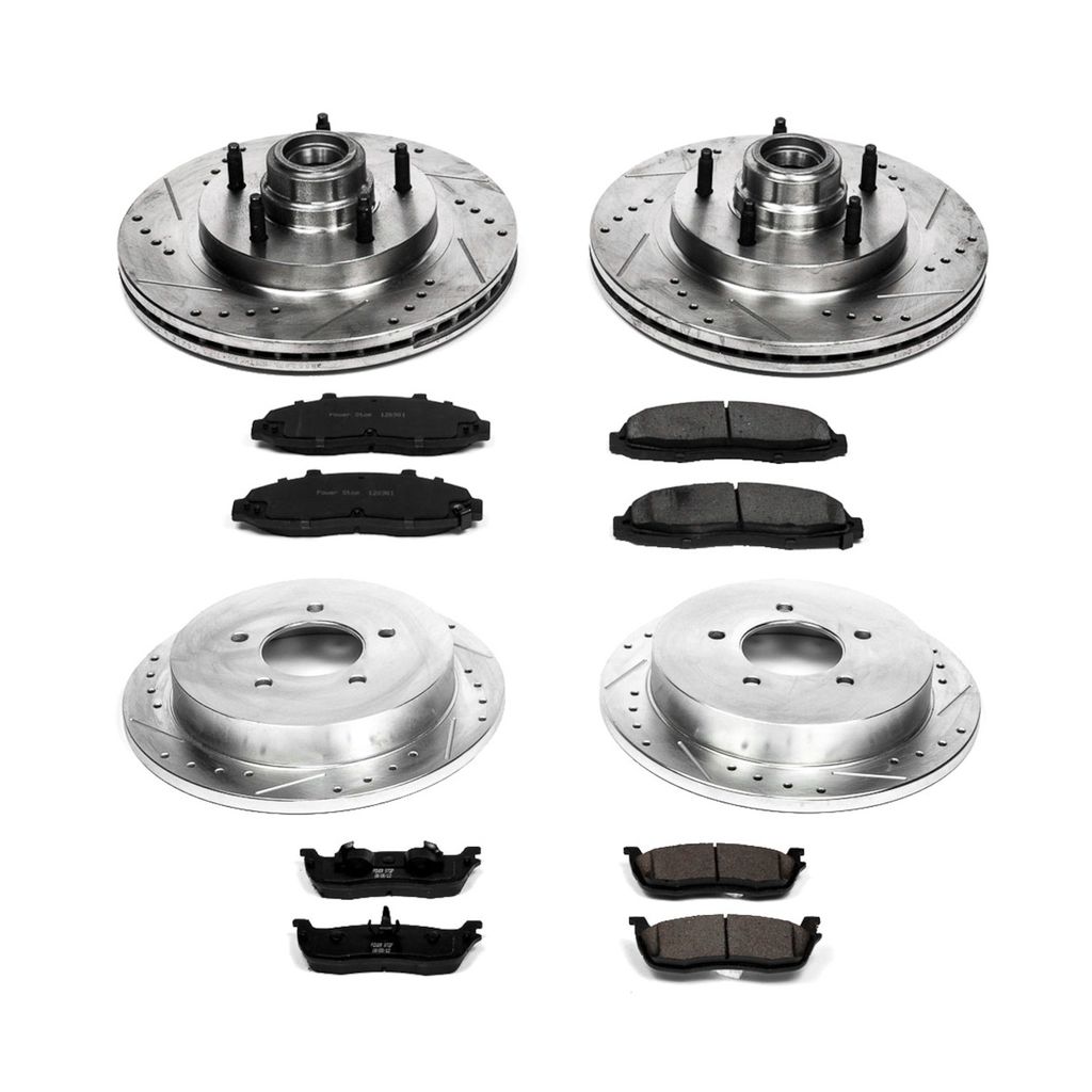 PowerStop K1864 - Z23 Drilled and Slotted Brake Rotors and Pads Kit