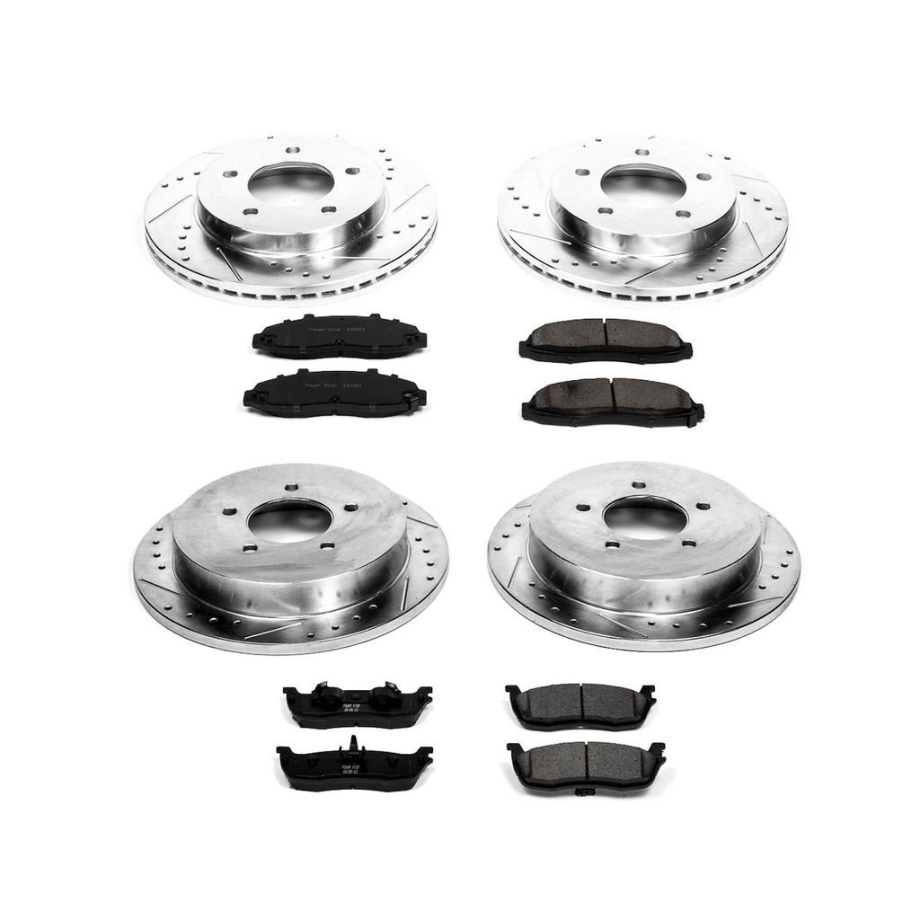 PowerStop K1868 - Z23 Drilled and Slotted Brake Rotors and Pads Kit