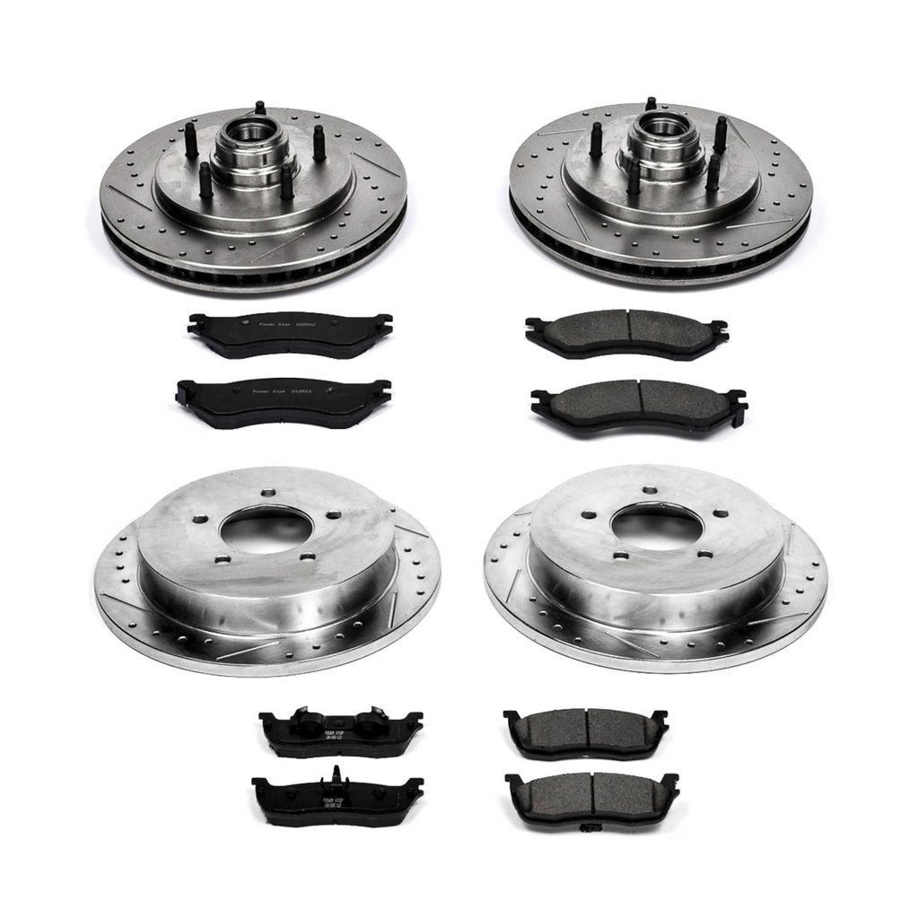 PowerStop K1881 - Z23 Drilled and Slotted Brake Rotors and Pads Kit