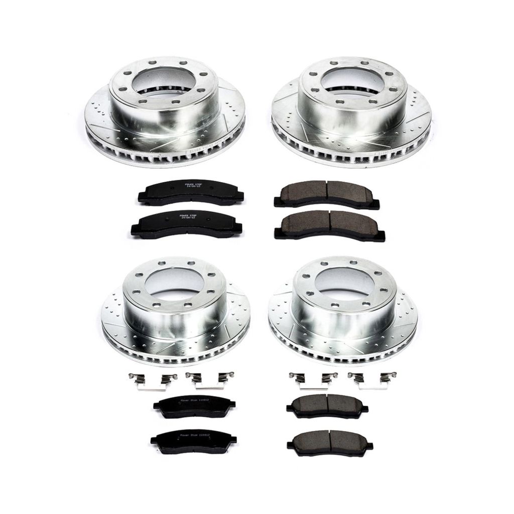 PowerStop K1906 - Z23 Drilled and Slotted Brake Rotors and Pads Kit