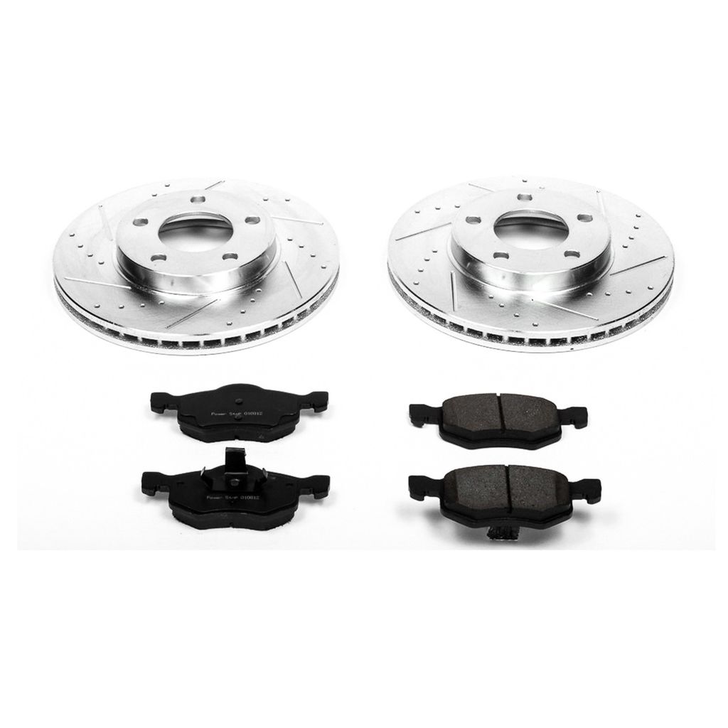 PowerStop K1930 - Z23 Drilled and Slotted Brake Rotors and Pads Kit