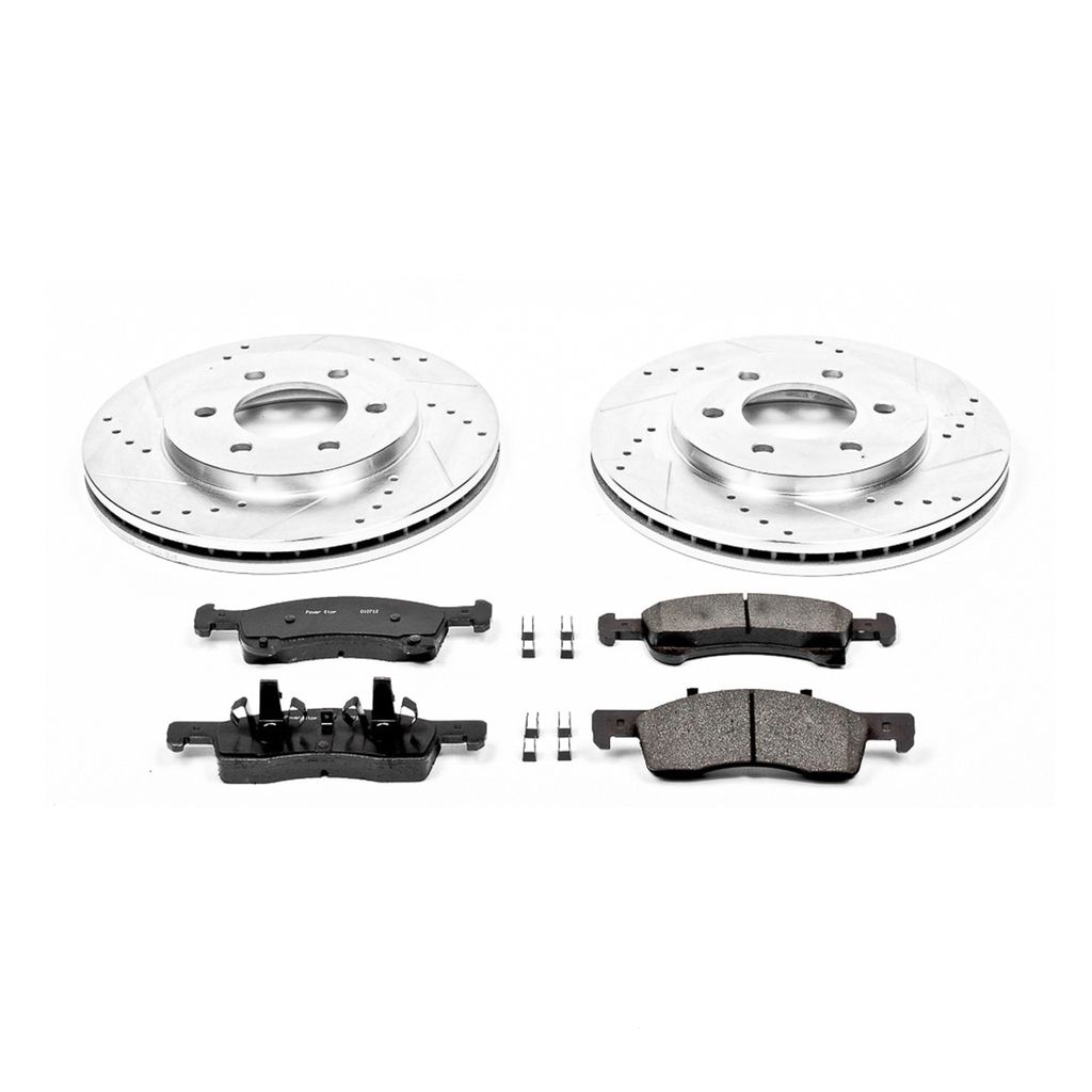 PowerStop K1933 - Z23 Drilled and Slotted Brake Rotors and Pads Kit