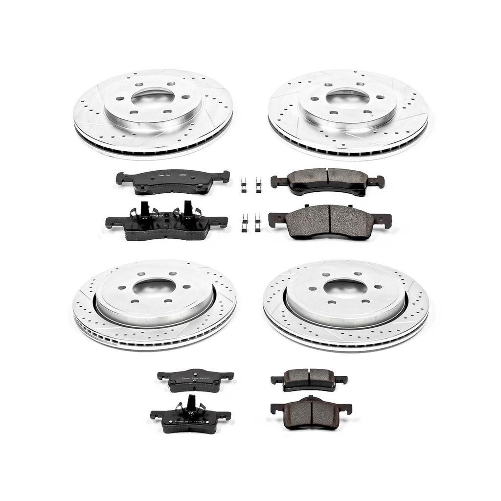 PowerStop K1934 - Z23 Drilled and Slotted Brake Rotors and Pads Kit