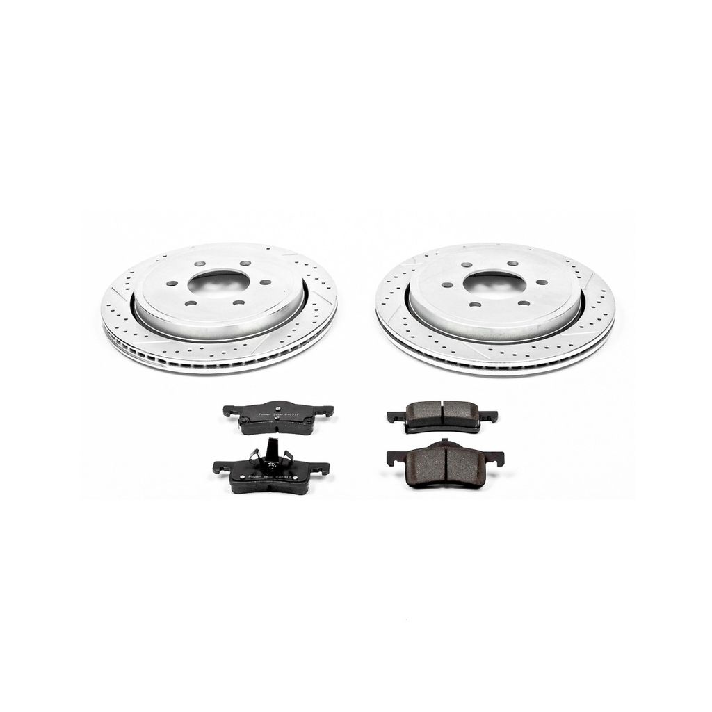 PowerStop K1935 - Z23 Drilled and Slotted Brake Rotors and Pads Kit