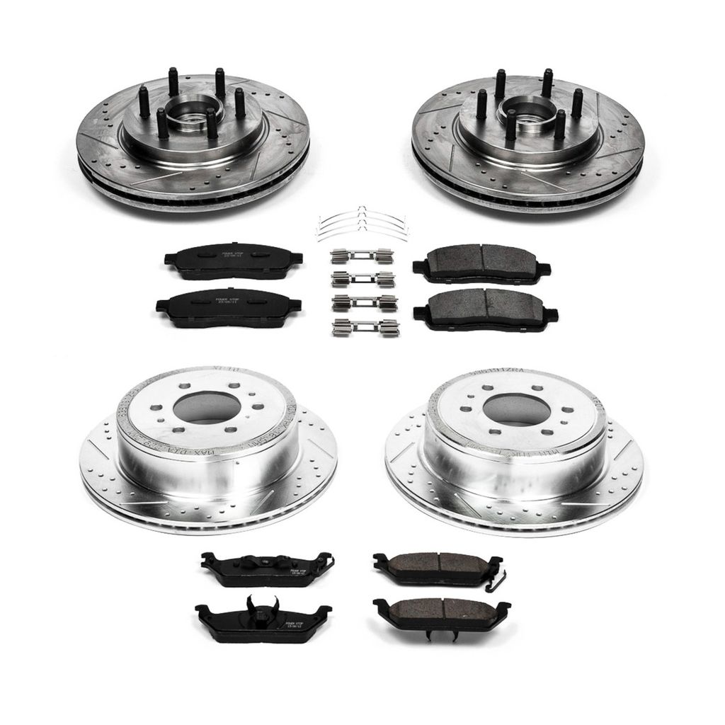 PowerStop K1940 - Z23 Drilled and Slotted Brake Rotors and Pads Kit